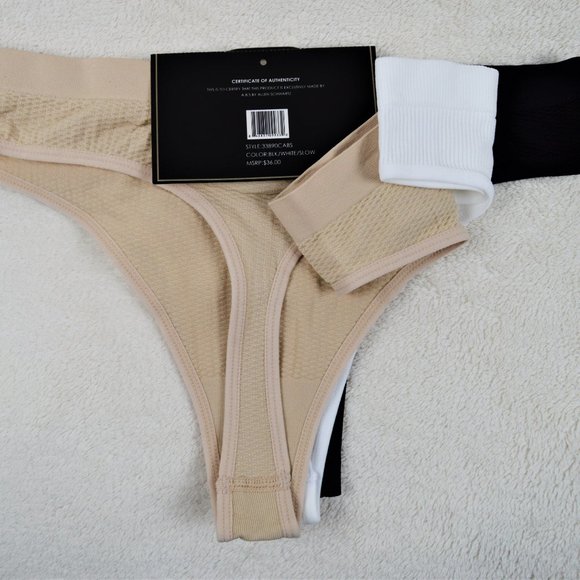 Allen Schwartz 3-Pack Seamless Thongs. M, L - Picture 2 of 2